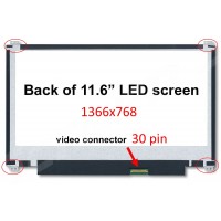  11.6" Laptop LCD Screen 1366x768p 30 Pins with Brackets B116XTN02.3 